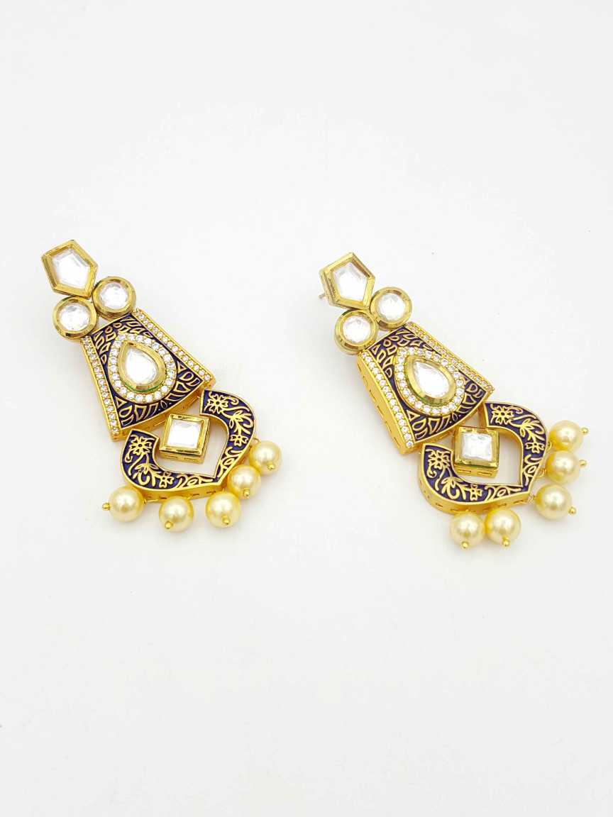 EARRING in VILANDI KUNDAN Style | Design - 18461