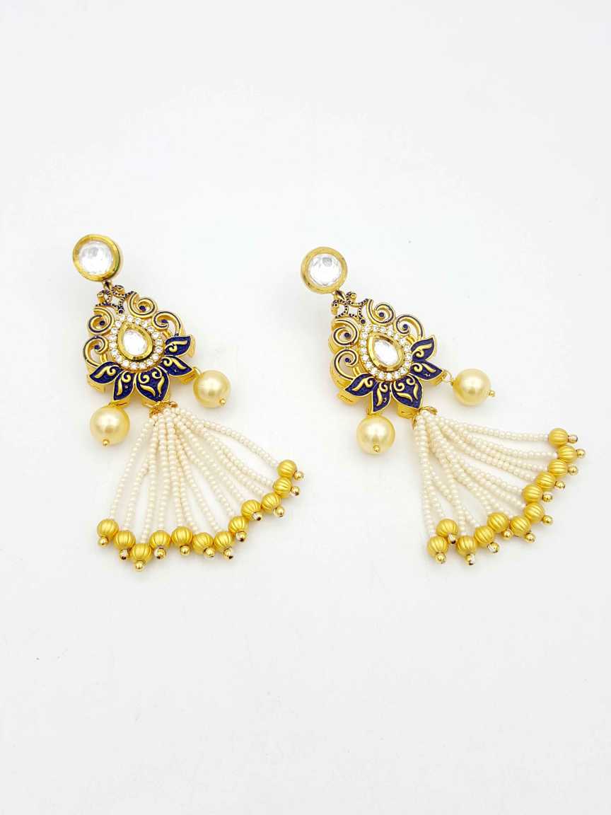 EARRING in VILANDI KUNDAN Style | Design - 18463