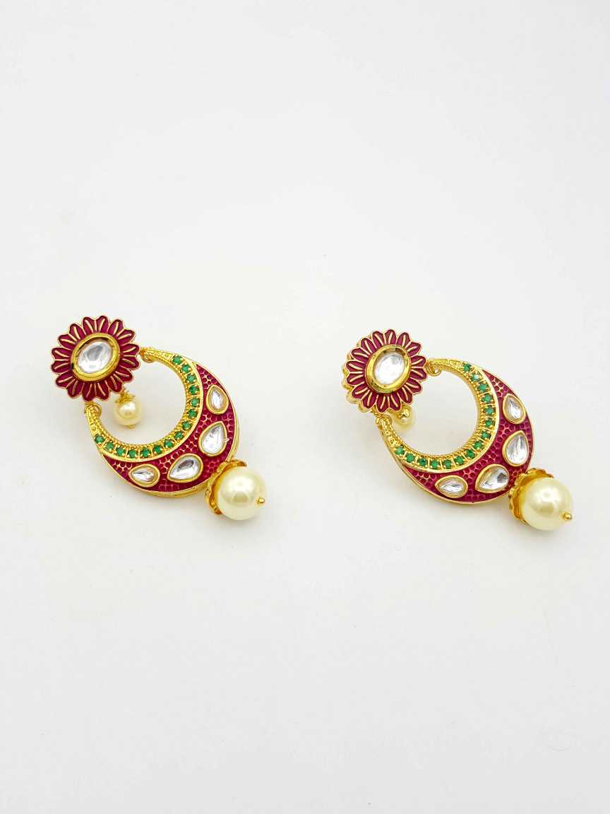 EARRING in VILANDI KUNDAN Style | Design - 18493