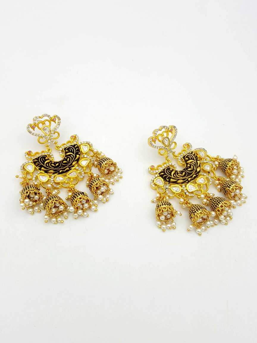 EARRING in VILANDI KUNDAN Style | Design - 18617