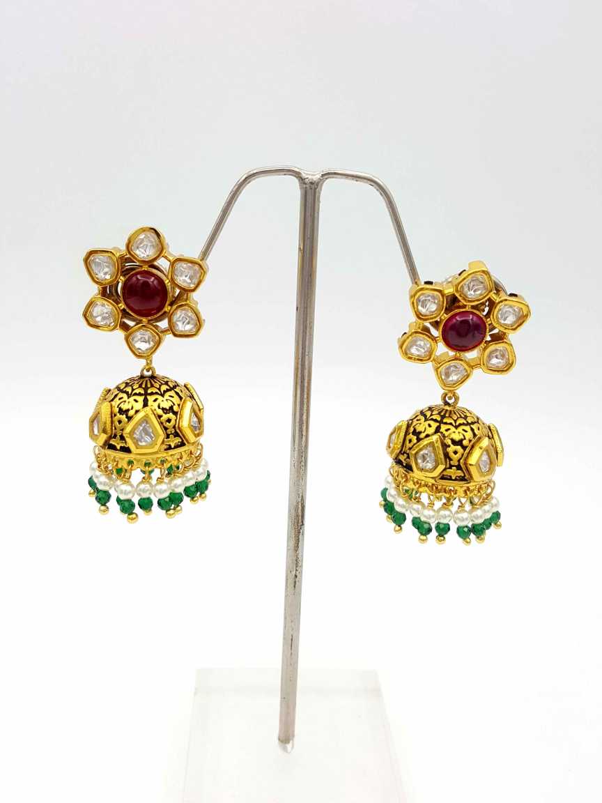 EARRING in VILANDI KUNDAN Style | Design - 18822