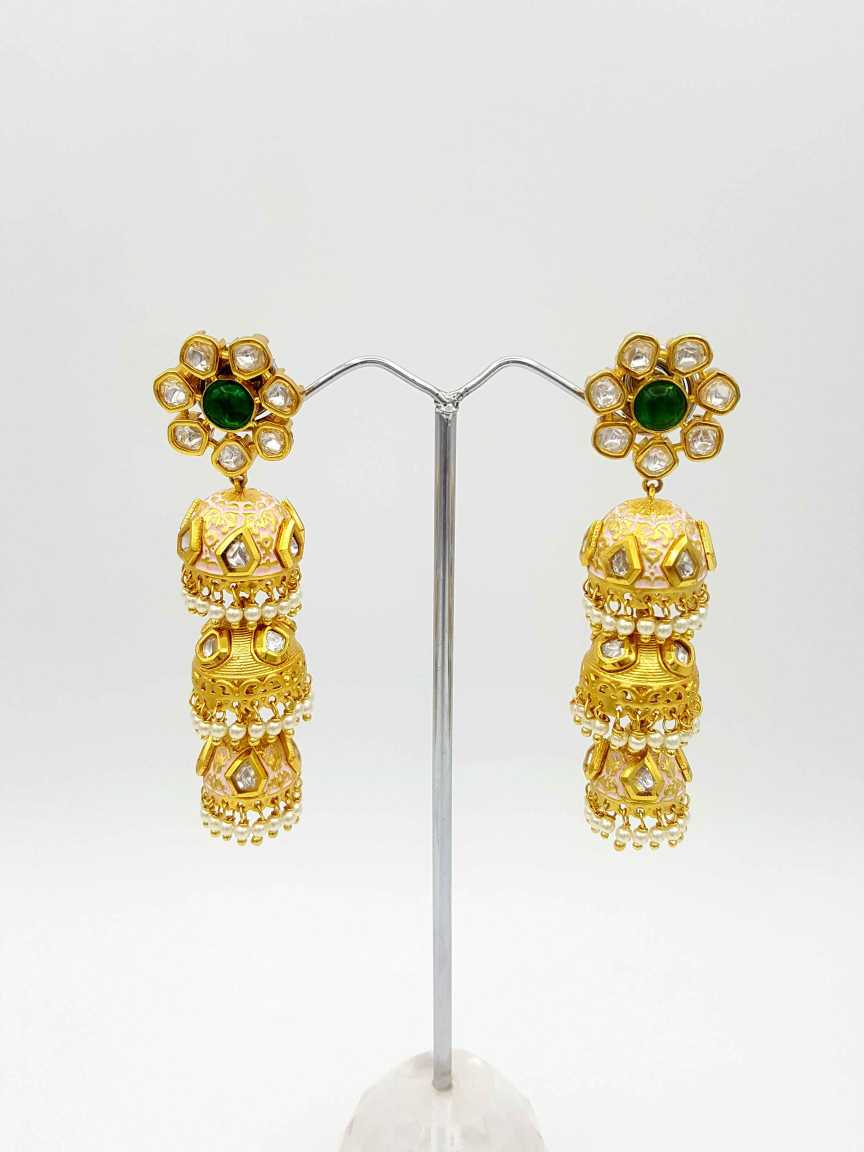 EARRING in VILANDI KUNDAN Style | Design - 18823