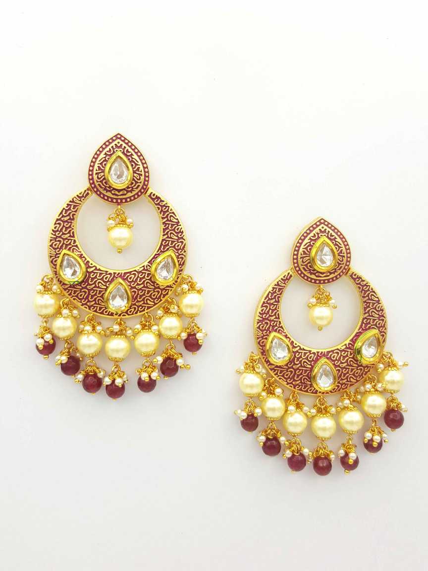 EARRING in VILANDI KUNDAN Style | Design - 18873