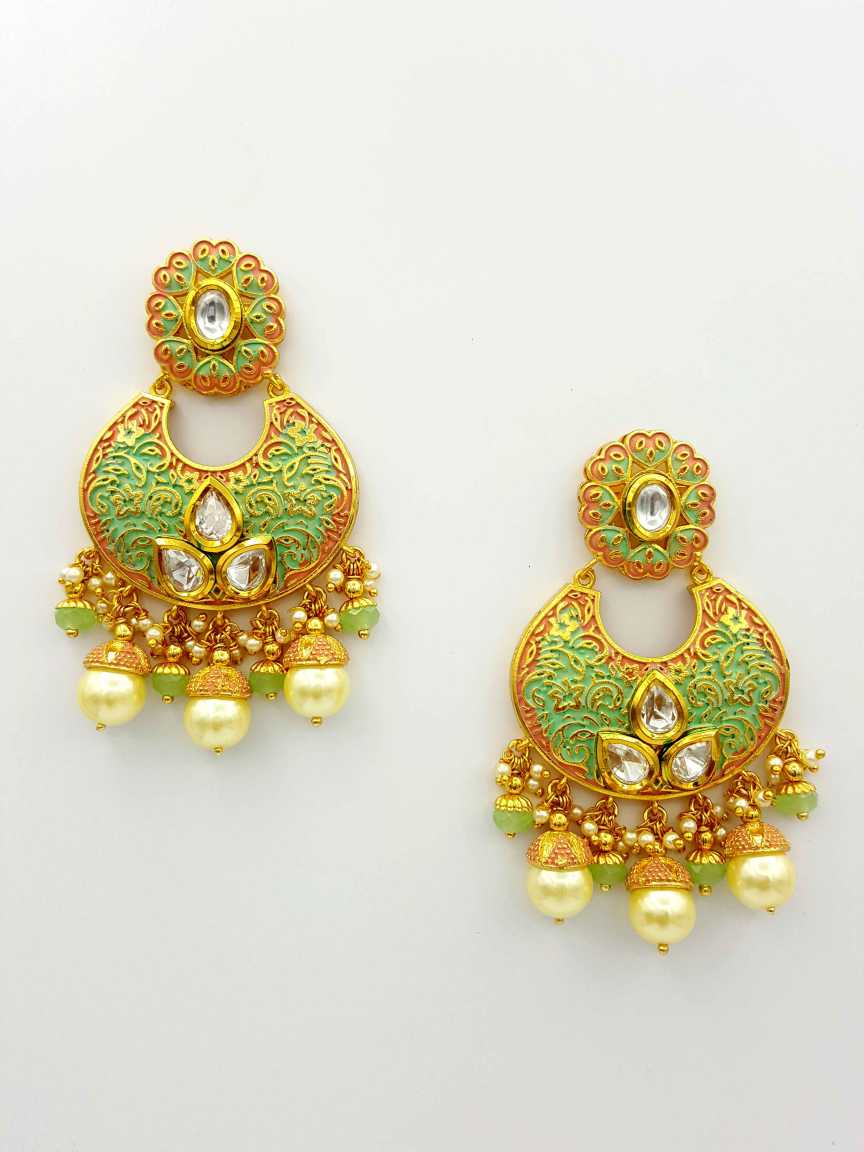EARRING in VILANDI KUNDAN Style | Design - 18925