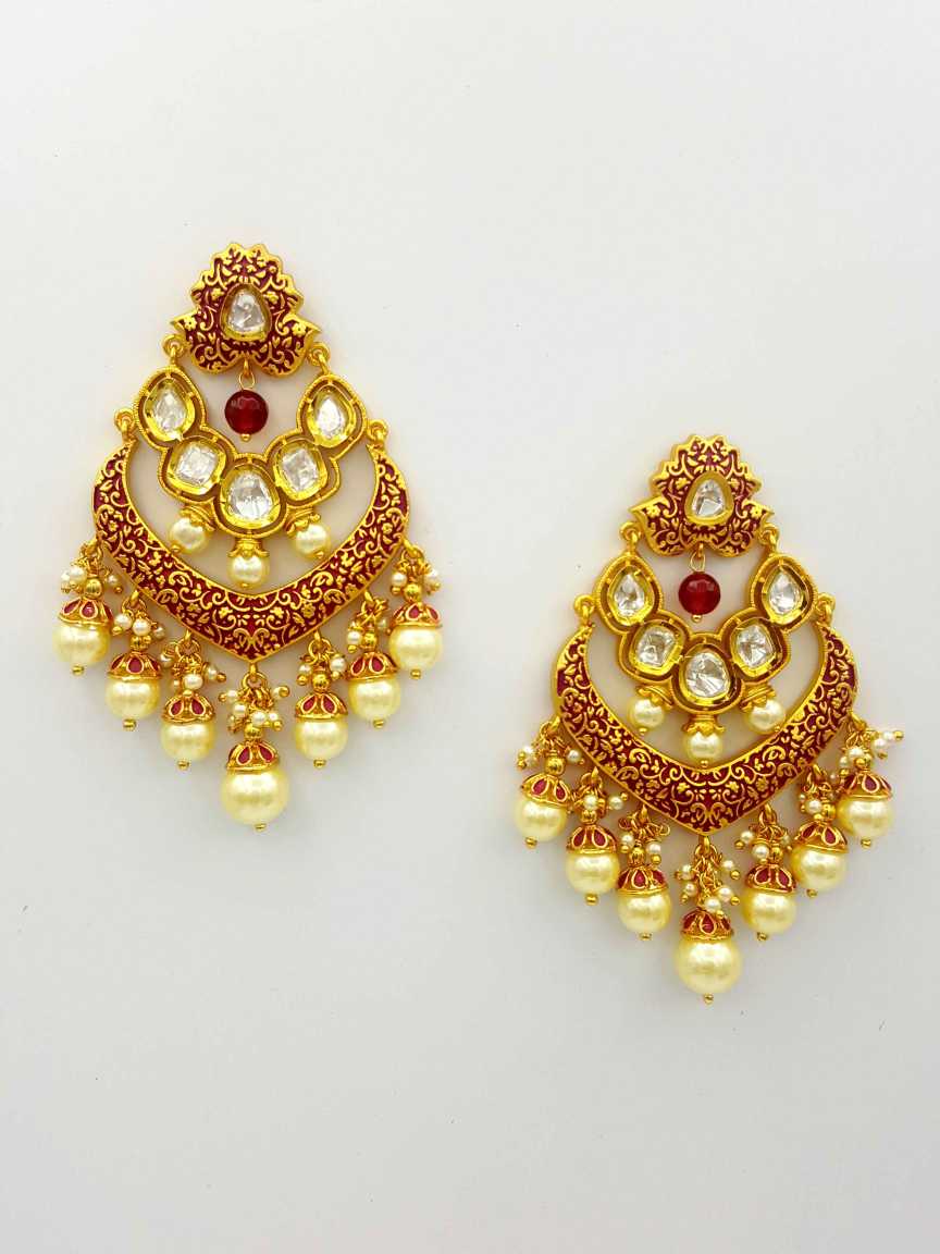 EARRING in VILANDI KUNDAN Style | Design - 18938