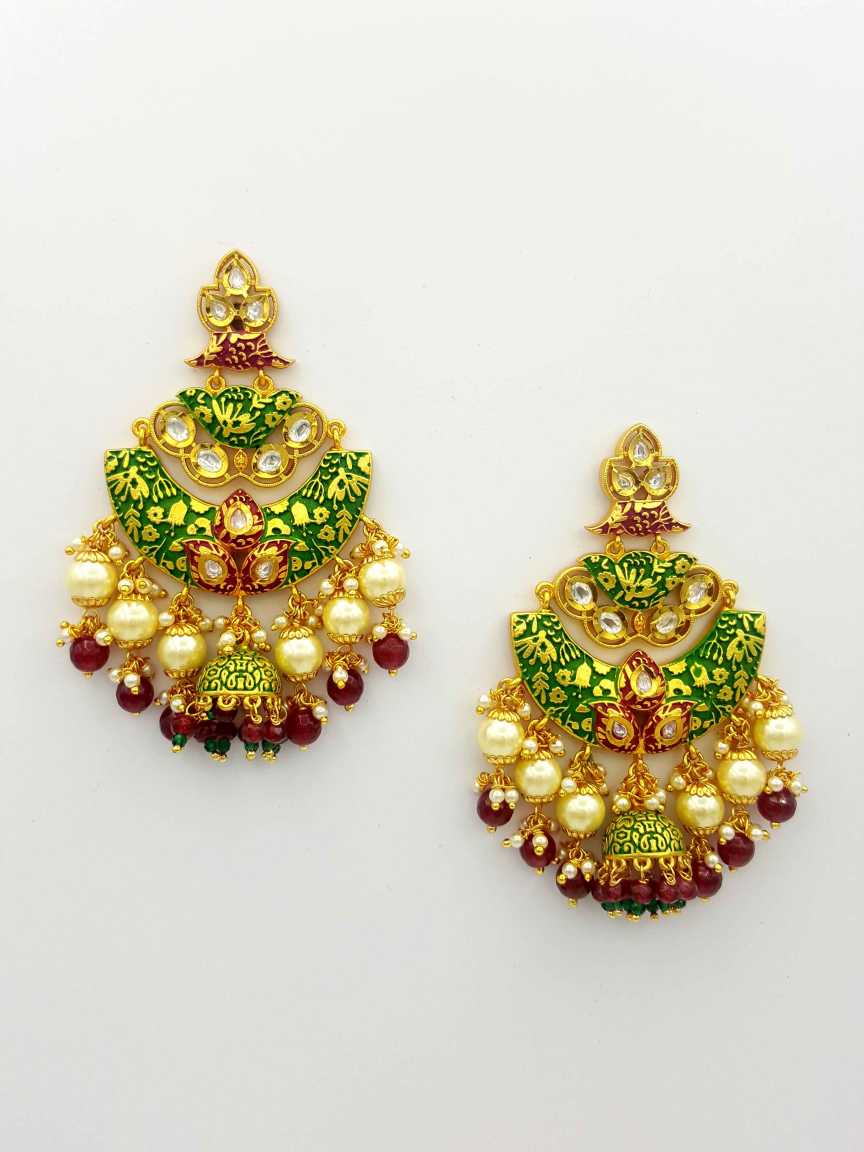 EARRING in VILANDI KUNDAN Style | Design - 18957
