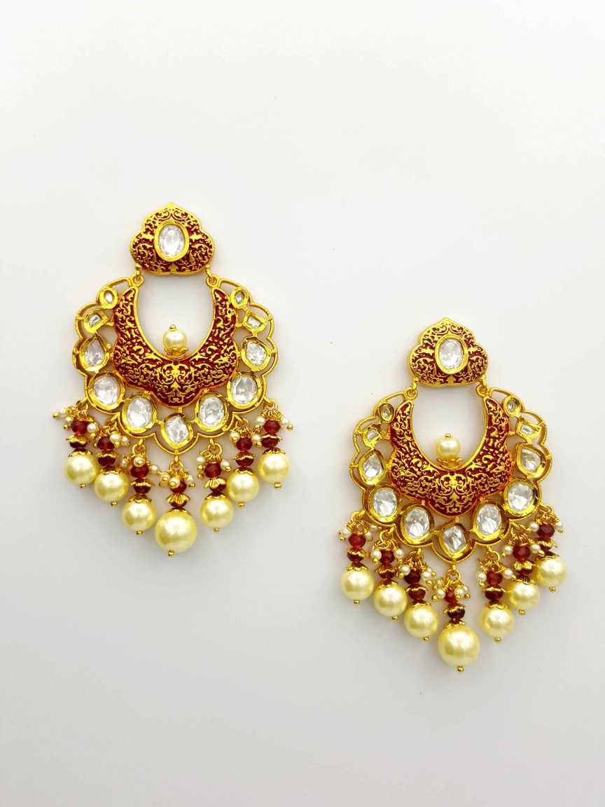 EARRING in VILANDI KUNDAN Style | Design - 19129