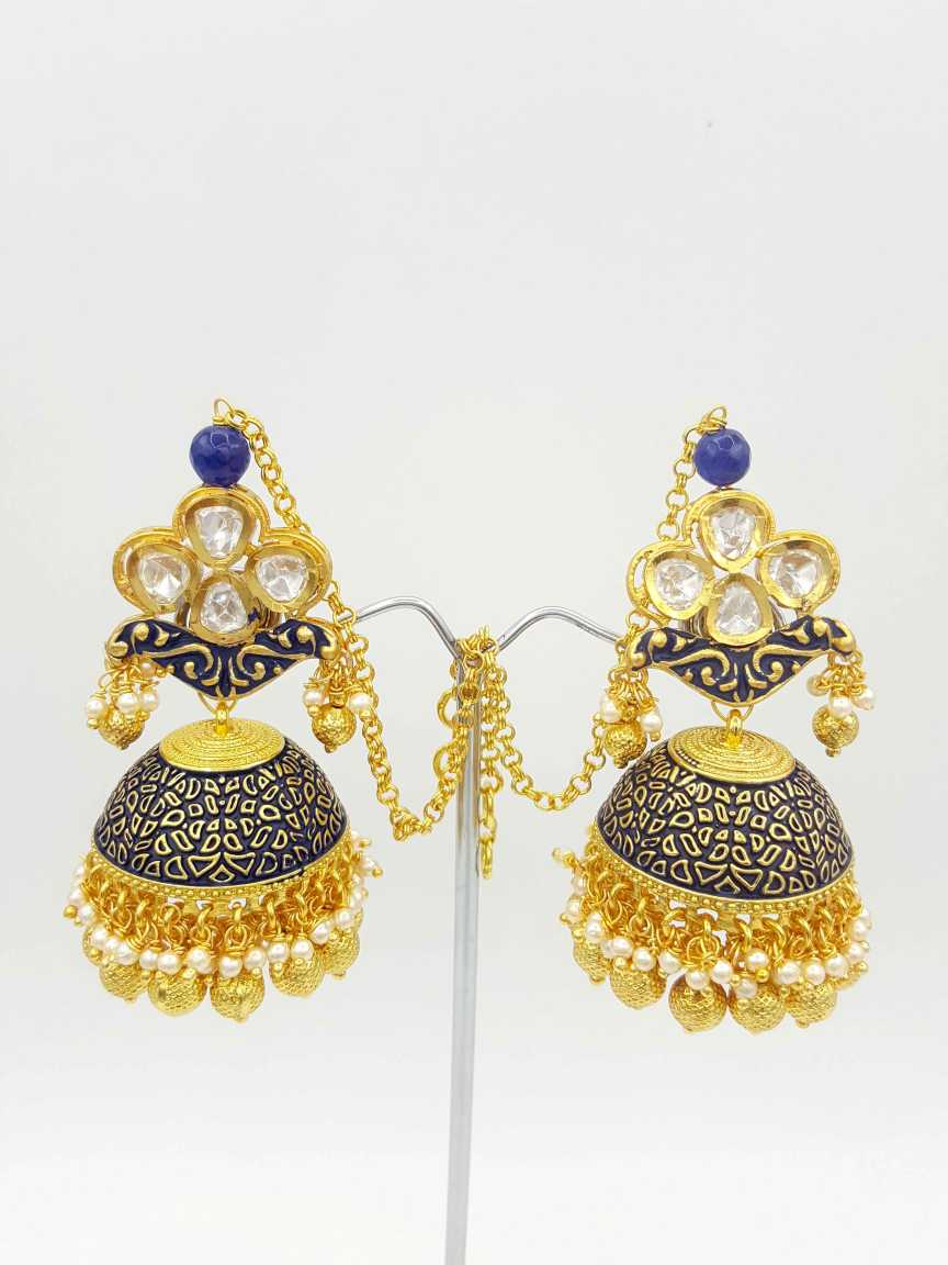 EARRING in VILANDI KUNDAN Style | Design - 19164