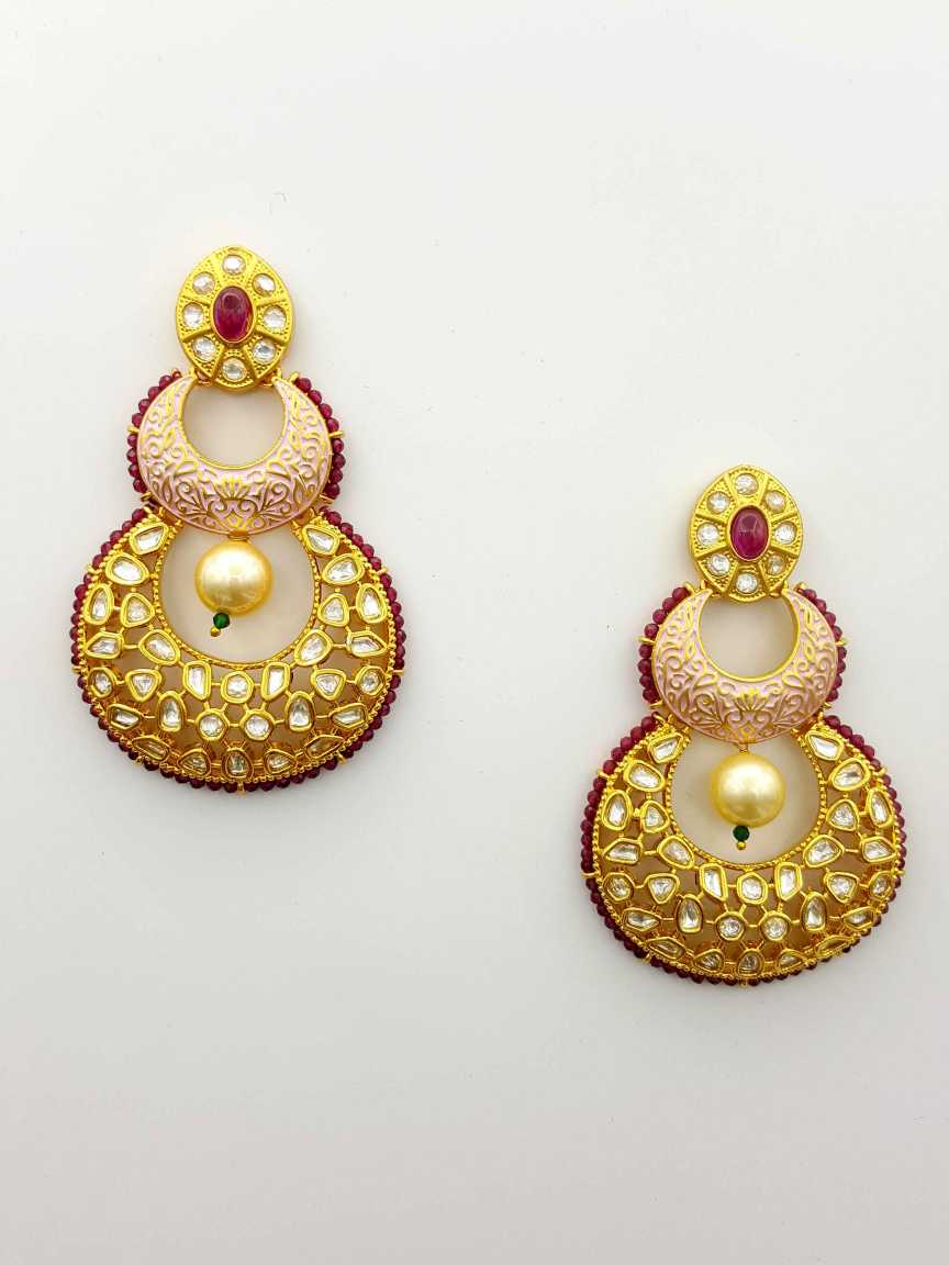 EARRING in VILANDI KUNDAN Style | Design - 19195