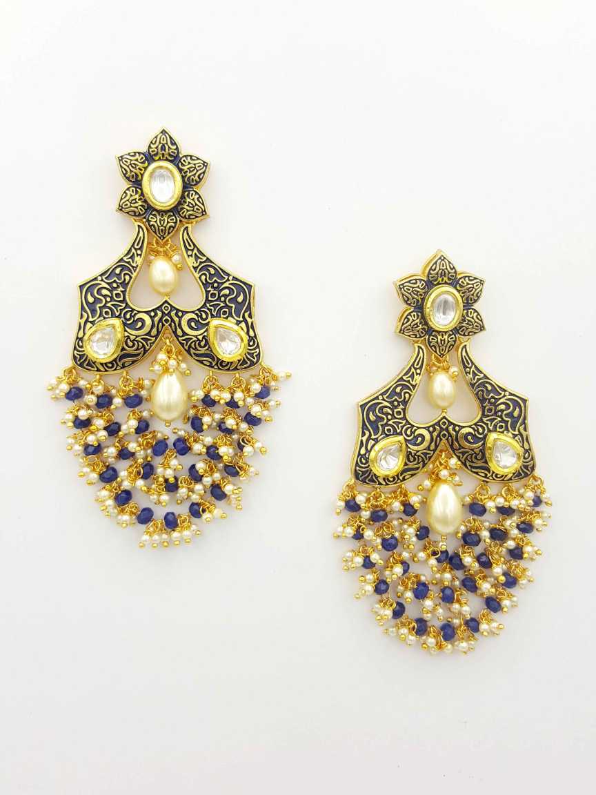 EARRING in VILANDI KUNDAN Style | Design - 19237