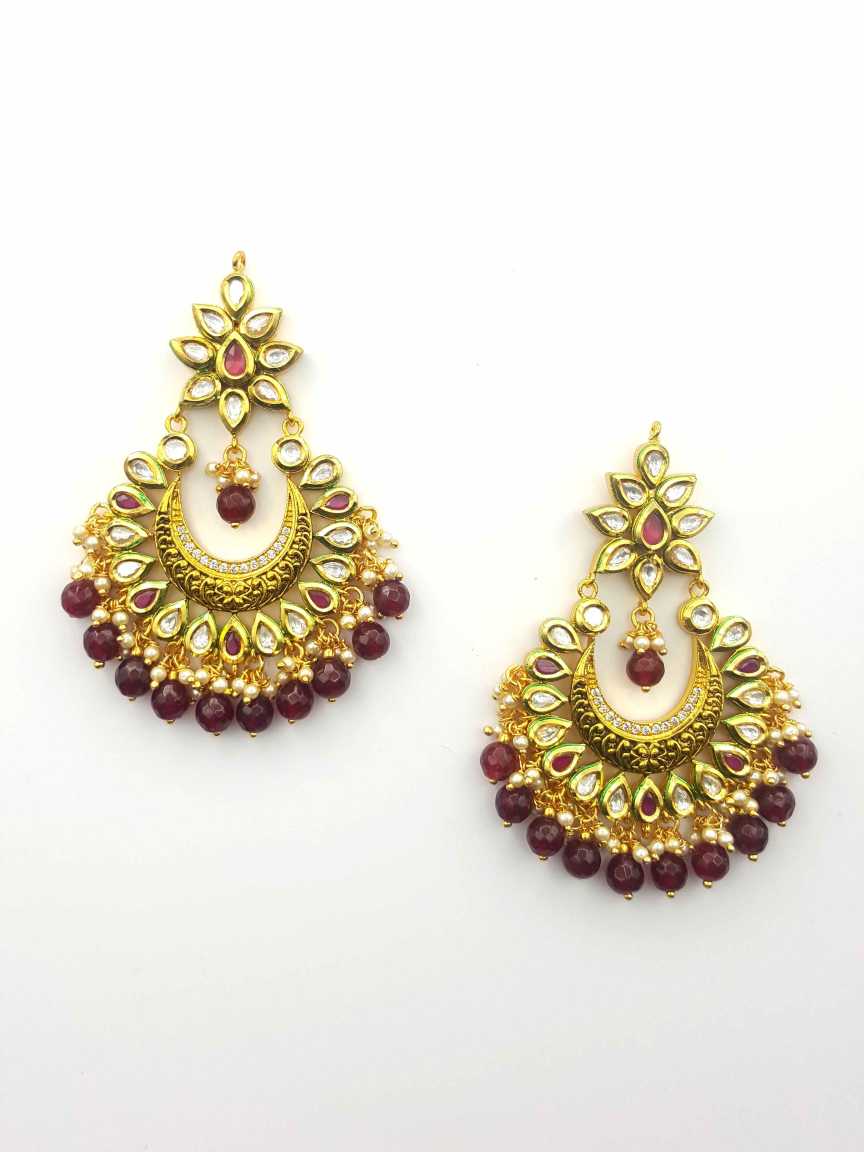 EARRING in VILANDI KUNDAN Style | Design - 19368