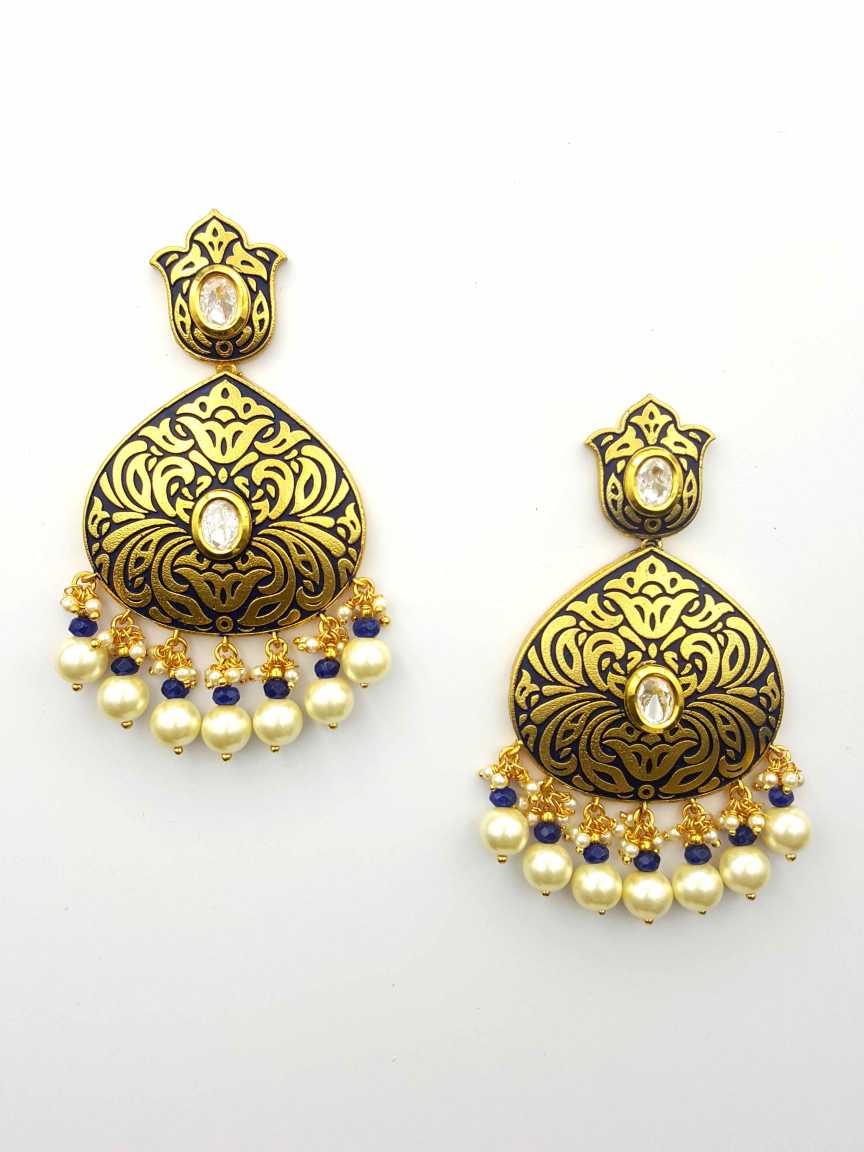 EARRING in VILANDI KUNDAN Style | Design - 19373
