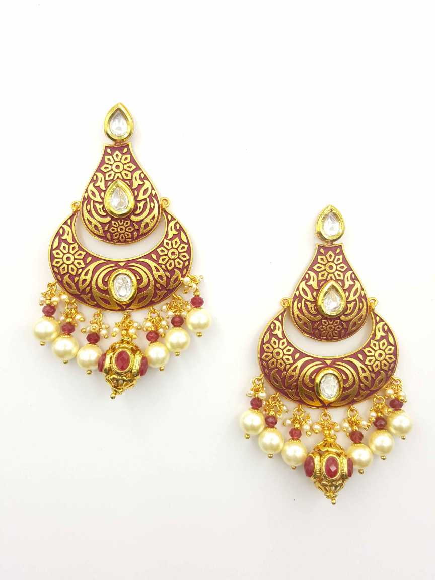 EARRING in VILANDI KUNDAN Style | Design - 19403