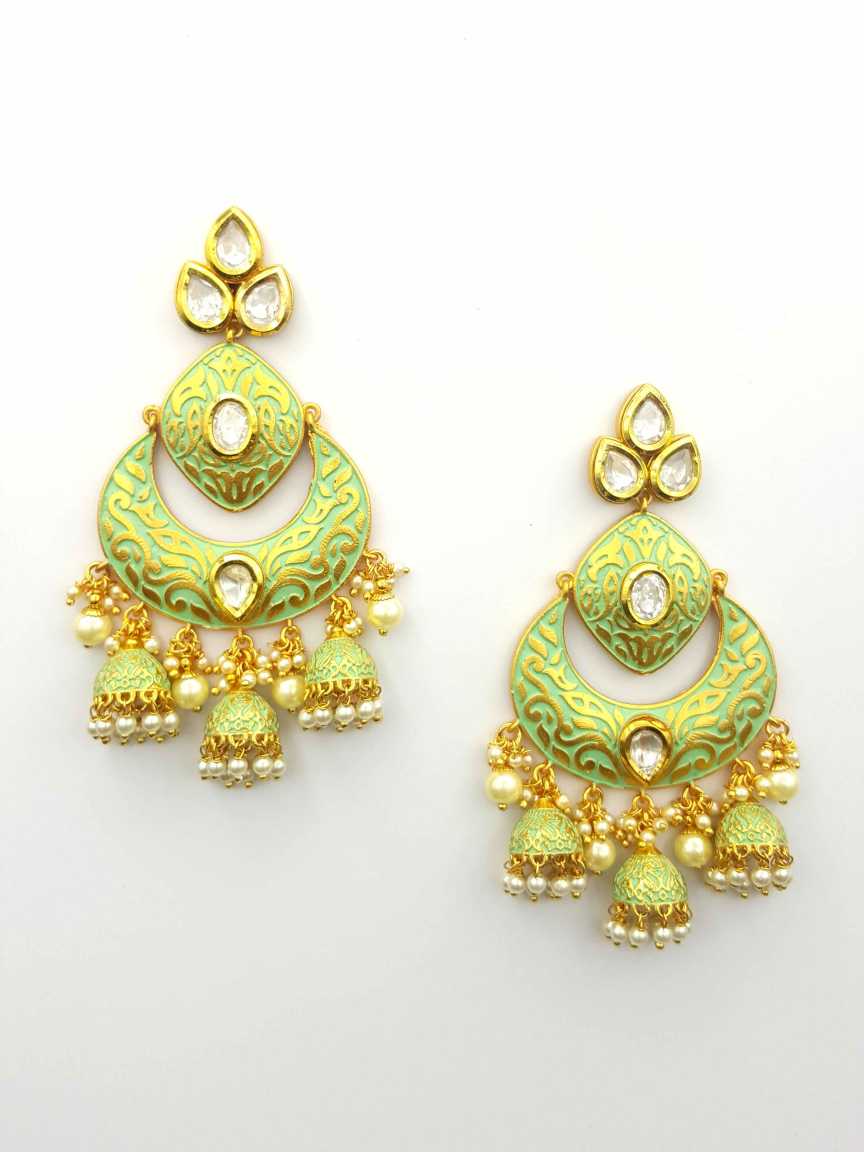 EARRING in VILANDI KUNDAN Style | Design - 19477