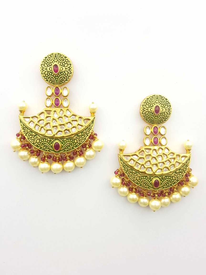 EARRING in VILANDI KUNDAN Style | Design - 19540