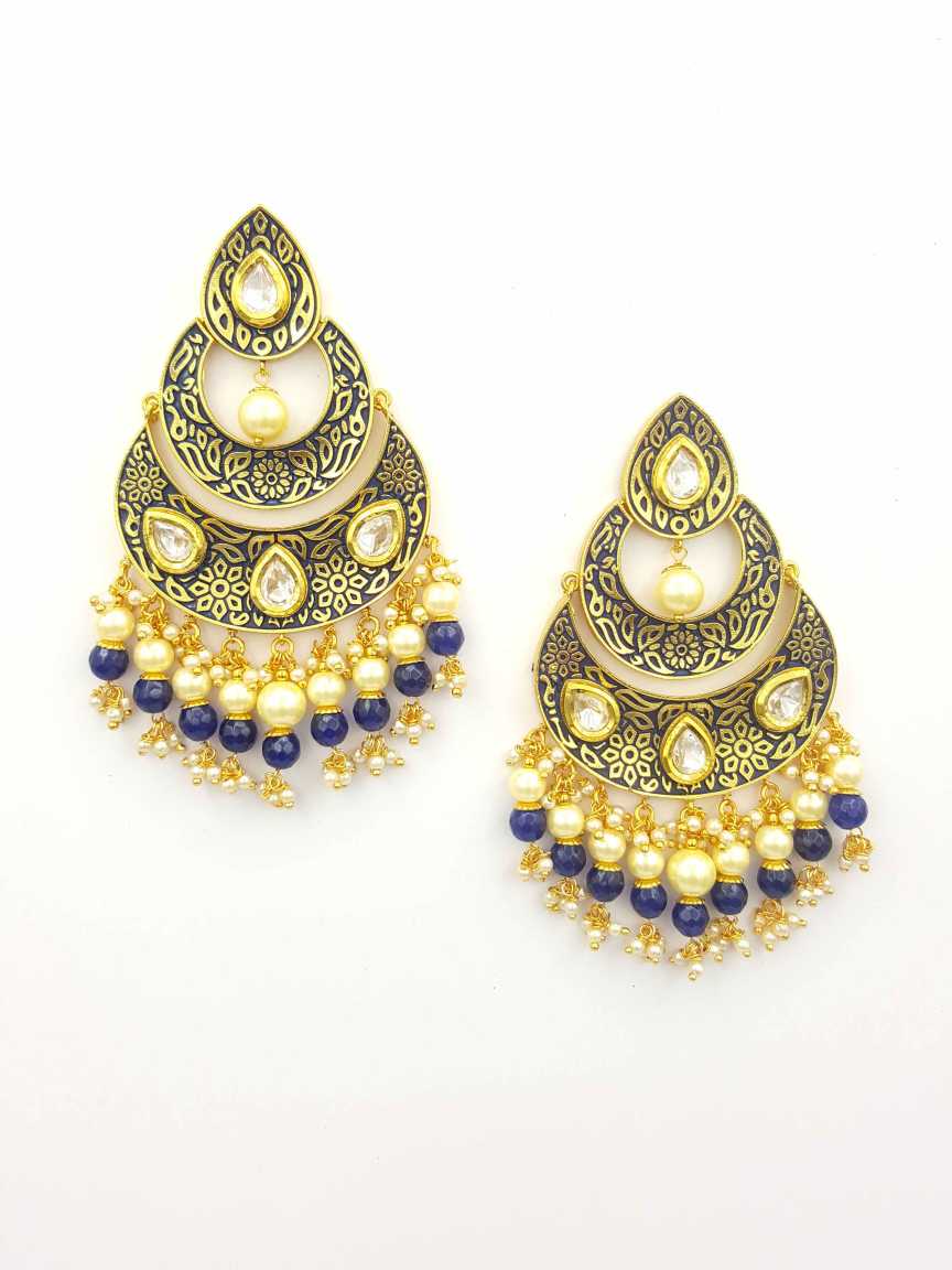 EARRING in VILANDI KUNDAN Style | Design - 19591