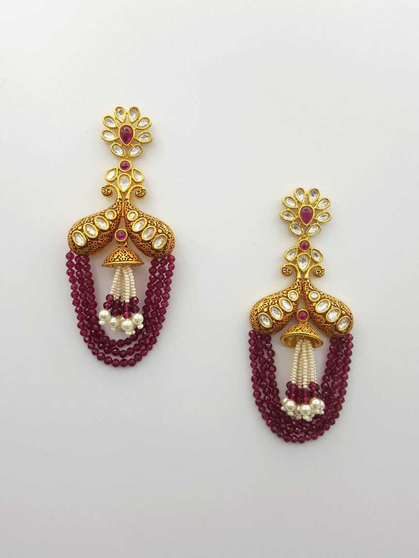 EARRING in VILANDI KUNDAN Style | Design - 19617