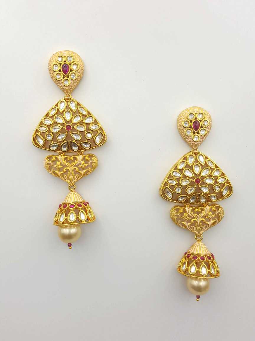 EARRING in VILANDI KUNDAN Style | Design - 19662