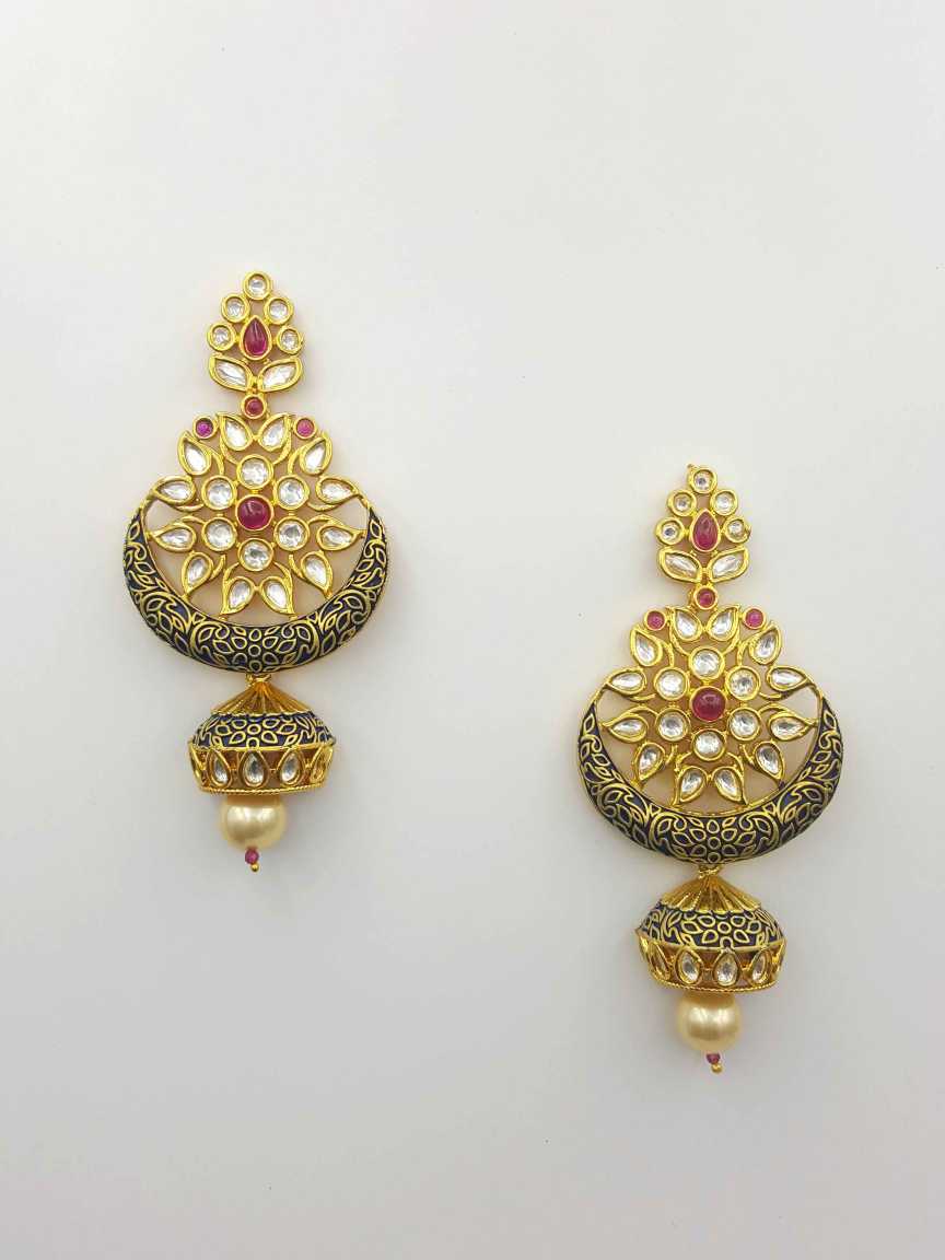 EARRING in VILANDI KUNDAN Style | Design - 19665