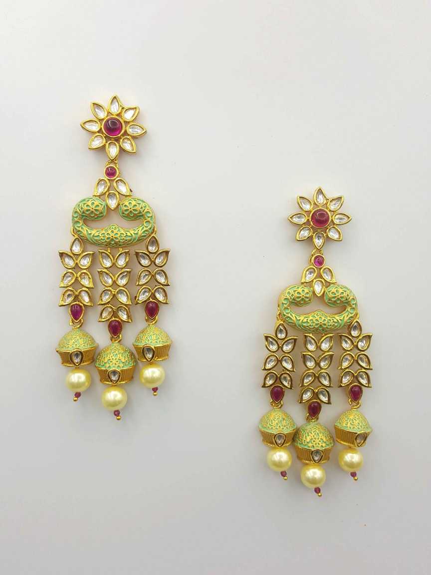 EARRING in VILANDI KUNDAN Style | Design - 19666