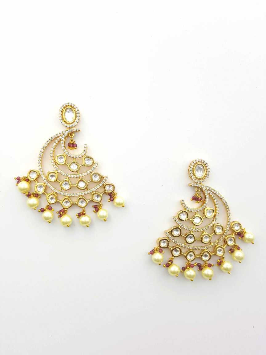 EARRING in VILANDI KUNDAN Style | Design - 19745