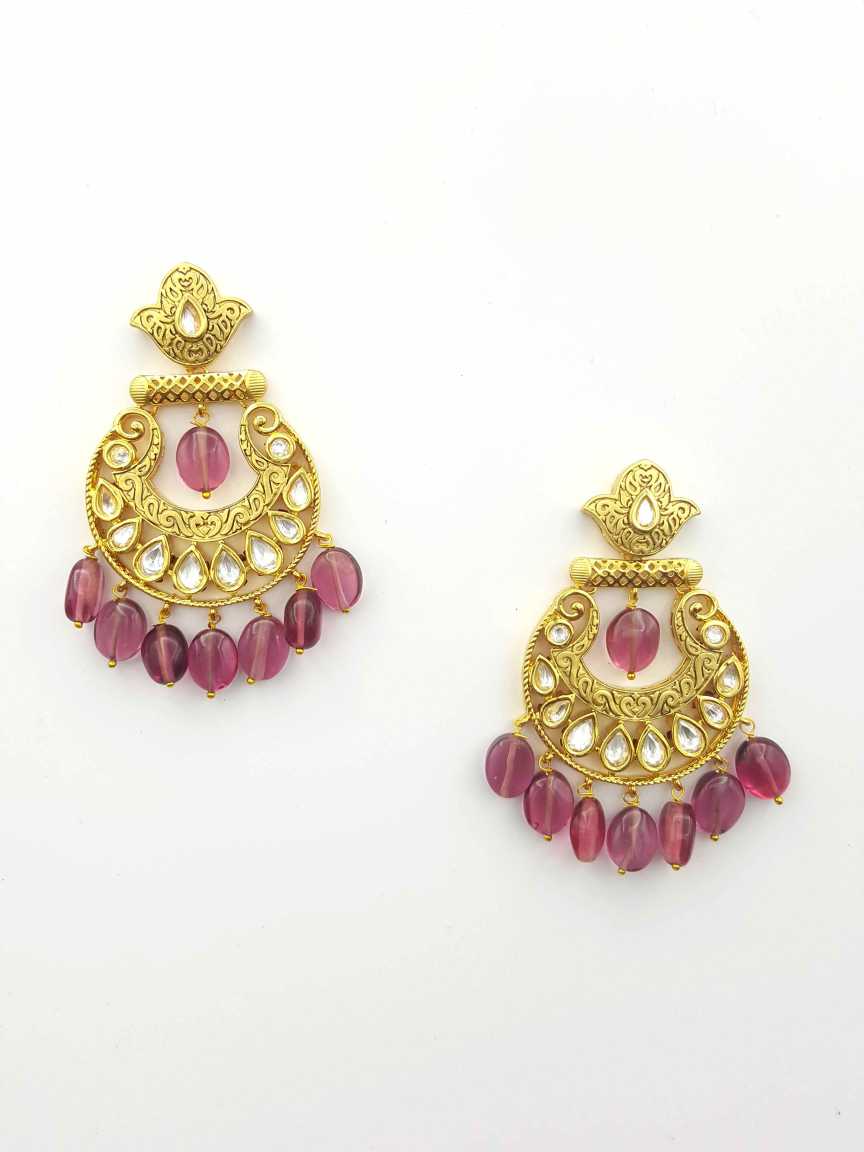 EARRING in VILANDI KUNDAN Style | Design - 19759