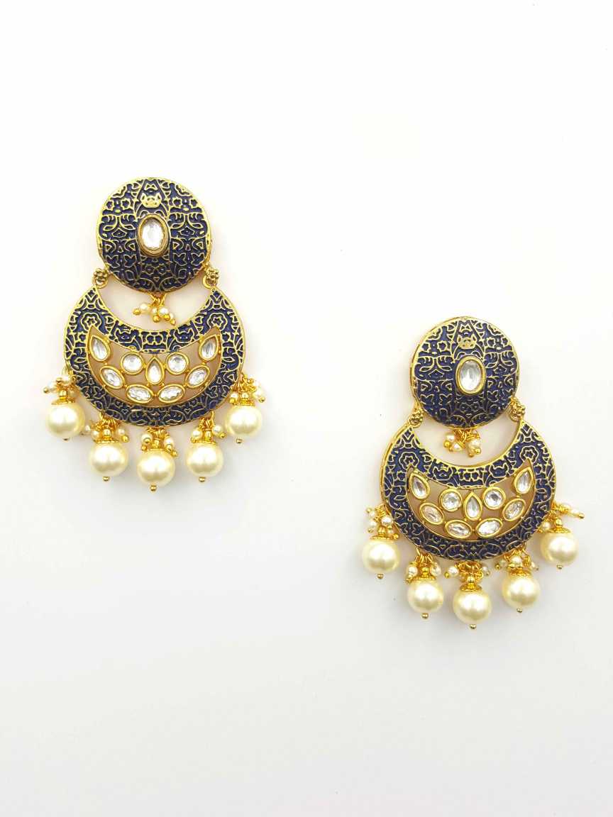 EARRING in VILANDI KUNDAN Style | Design - 19764