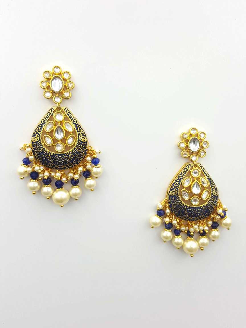 EARRING in VILANDI KUNDAN Style | Design - 19864