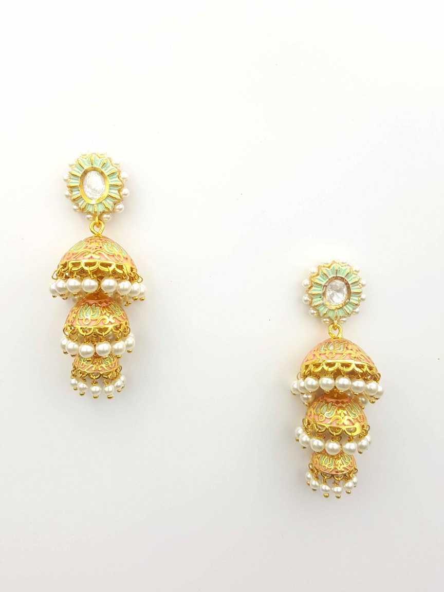 EARRING in VILANDI KUNDAN Style | Design - 19877