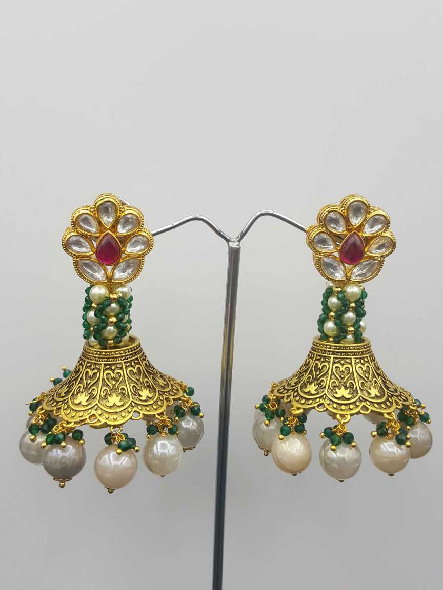 EARRING in VILANDI KUNDAN Style | Design - 19898
