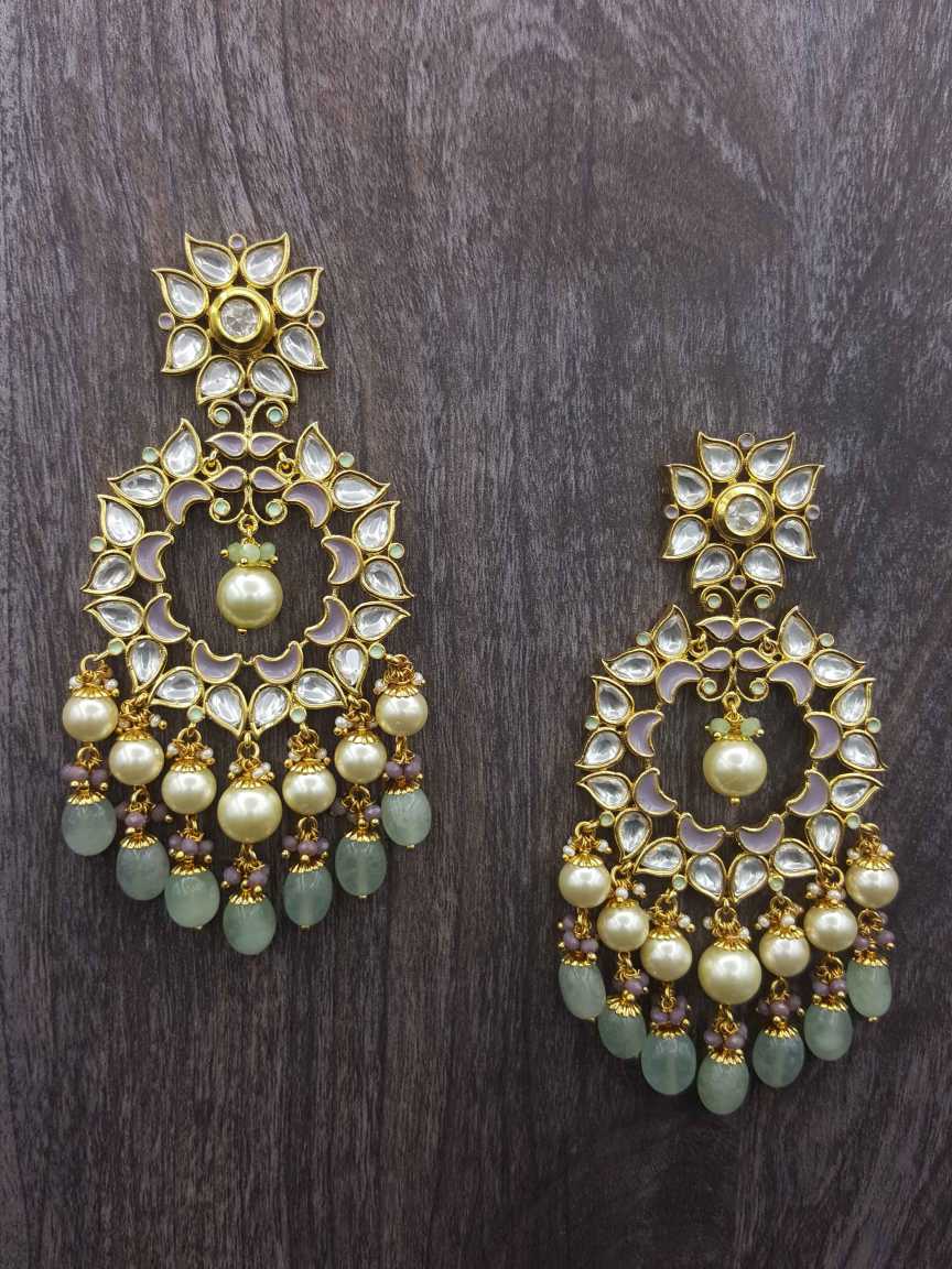 EARRING in VILANDI KUNDAN Style | Design - 20059