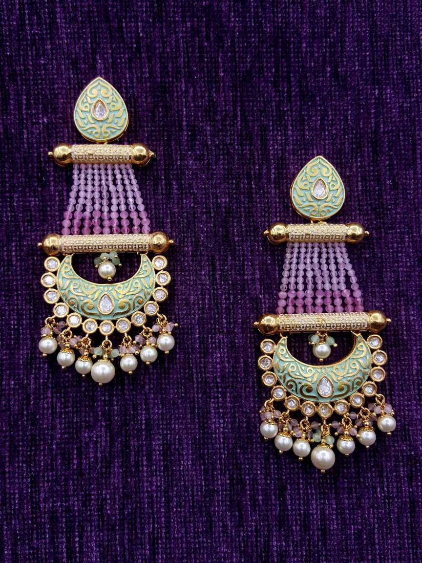 EARRING in VILANDI KUNDAN Style | Design - 20118