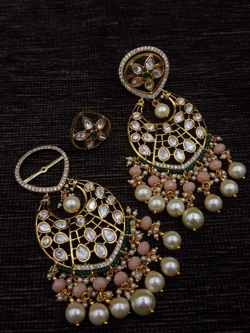 EARRING in VILANDI KUNDAN Style | Design - 20134