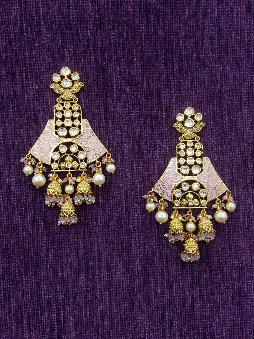 EARRING in VILANDI KUNDAN Style | Design - 20209