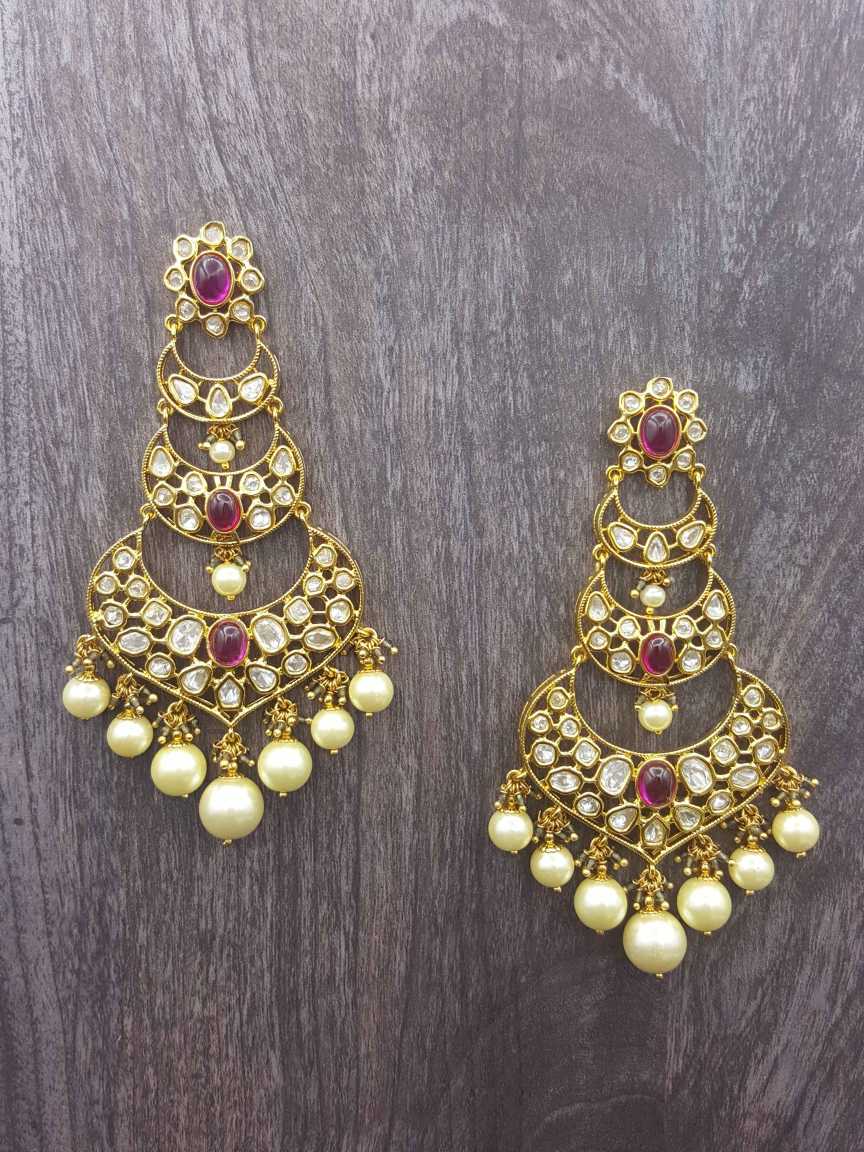 EARRING in VILANDI KUNDAN Style | Design - 20244