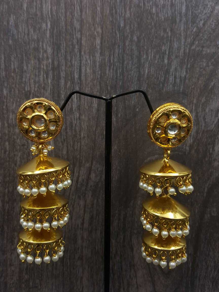 EARRING in VILANDI KUNDAN Style | Design - 20279