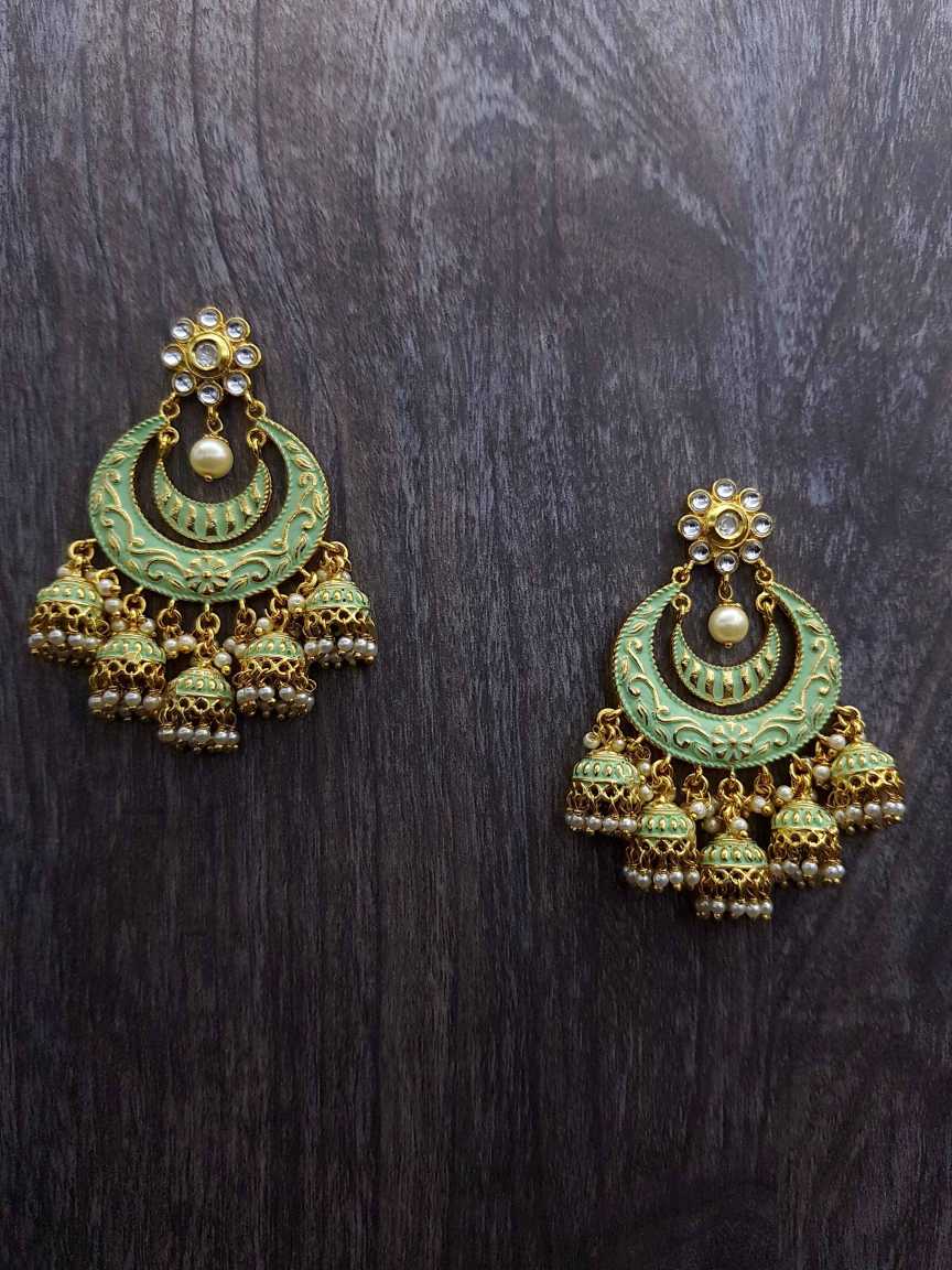 EARRING in VILANDI KUNDAN Style | Design - 20486