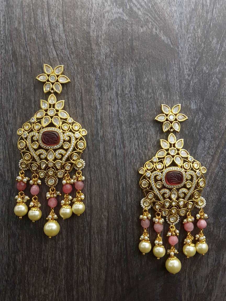 EARRING in VILANDI KUNDAN Style | Design - 20539
