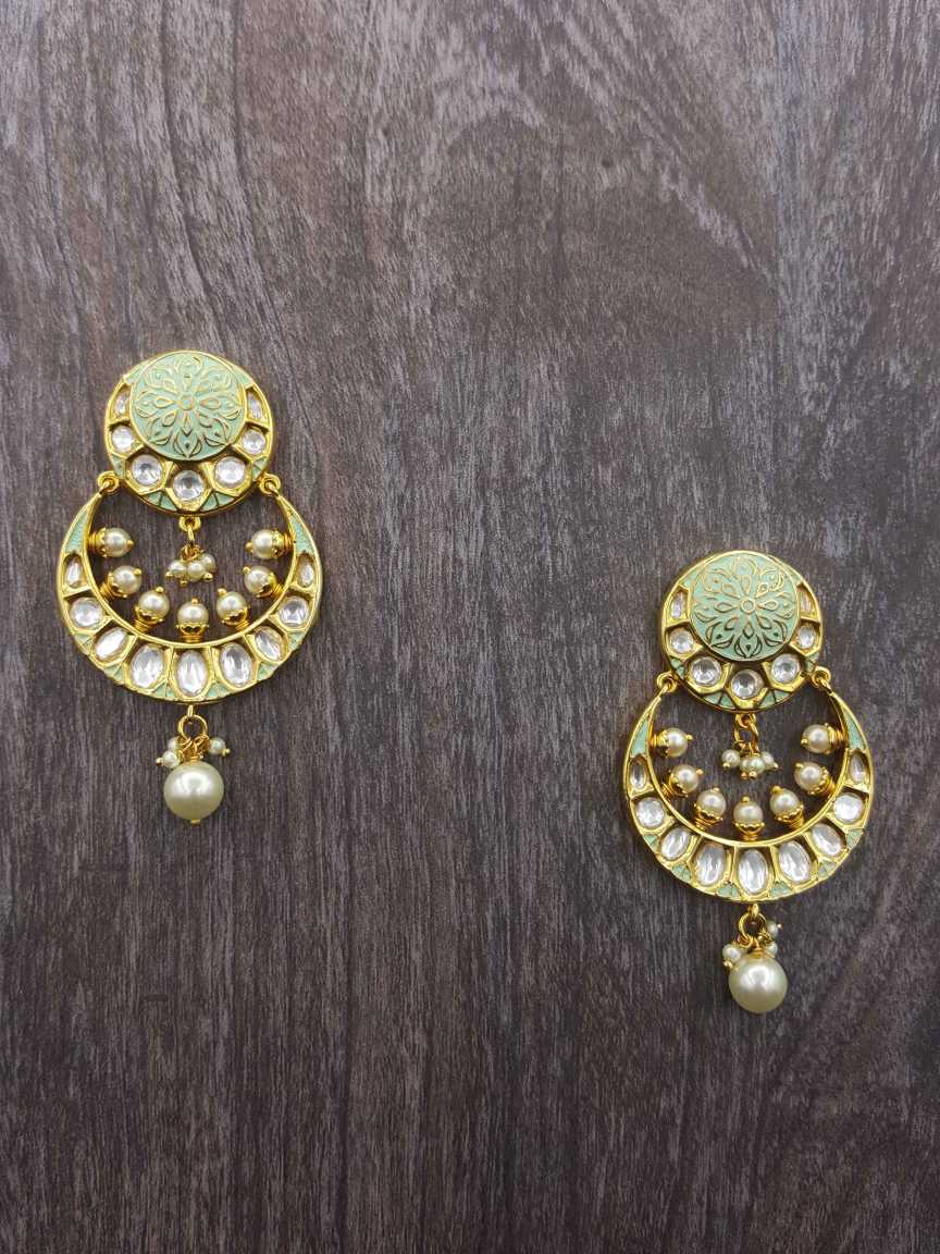 EARRING in VILANDI KUNDAN Style | Design - 20587