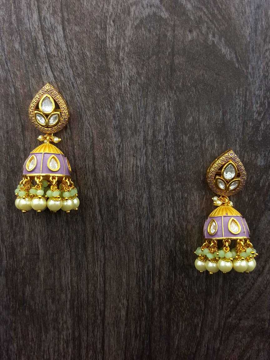 EARRING in VILANDI KUNDAN Style | Design - 20677