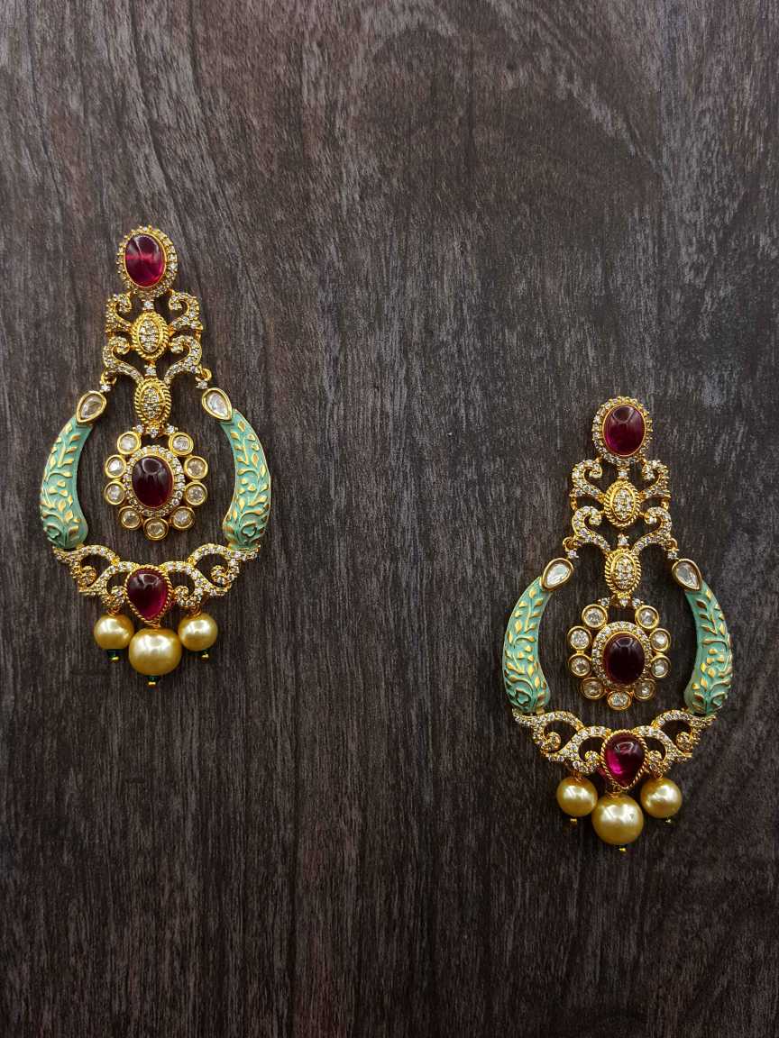 EARRING in VILANDI KUNDAN Style | Design - 20847