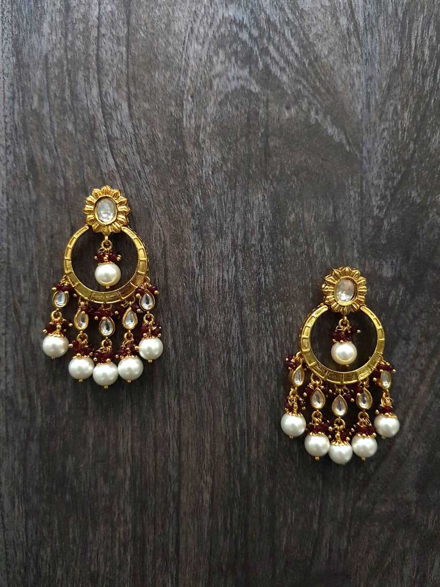 EARRING in VILANDI KUNDAN Style | Design - 21111