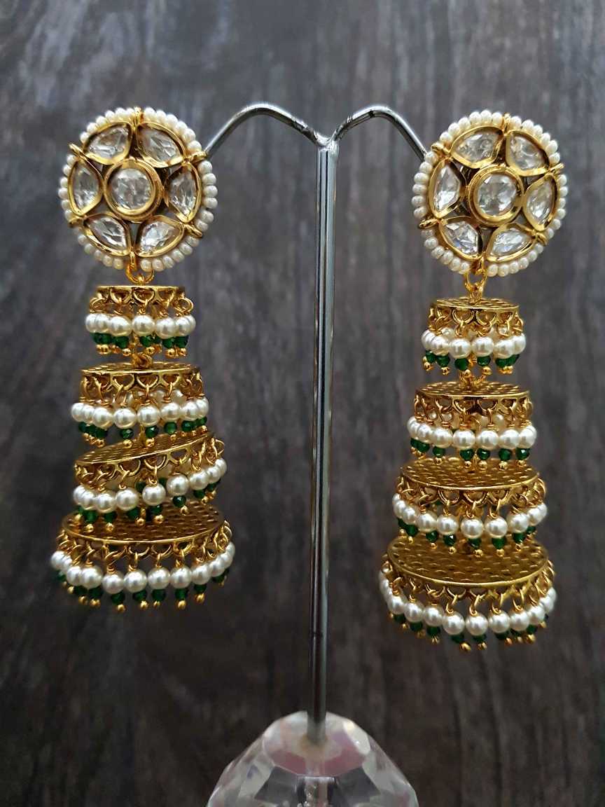 EARRING in VILANDI KUNDAN Style | Design - 21117