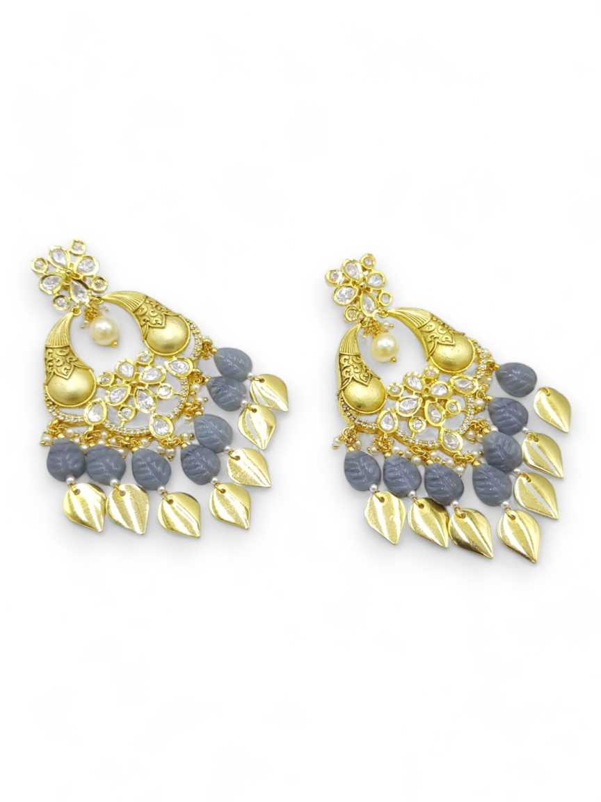 EARRING IN VILANDI KUNDAN STYLE | DESIGN - 21561