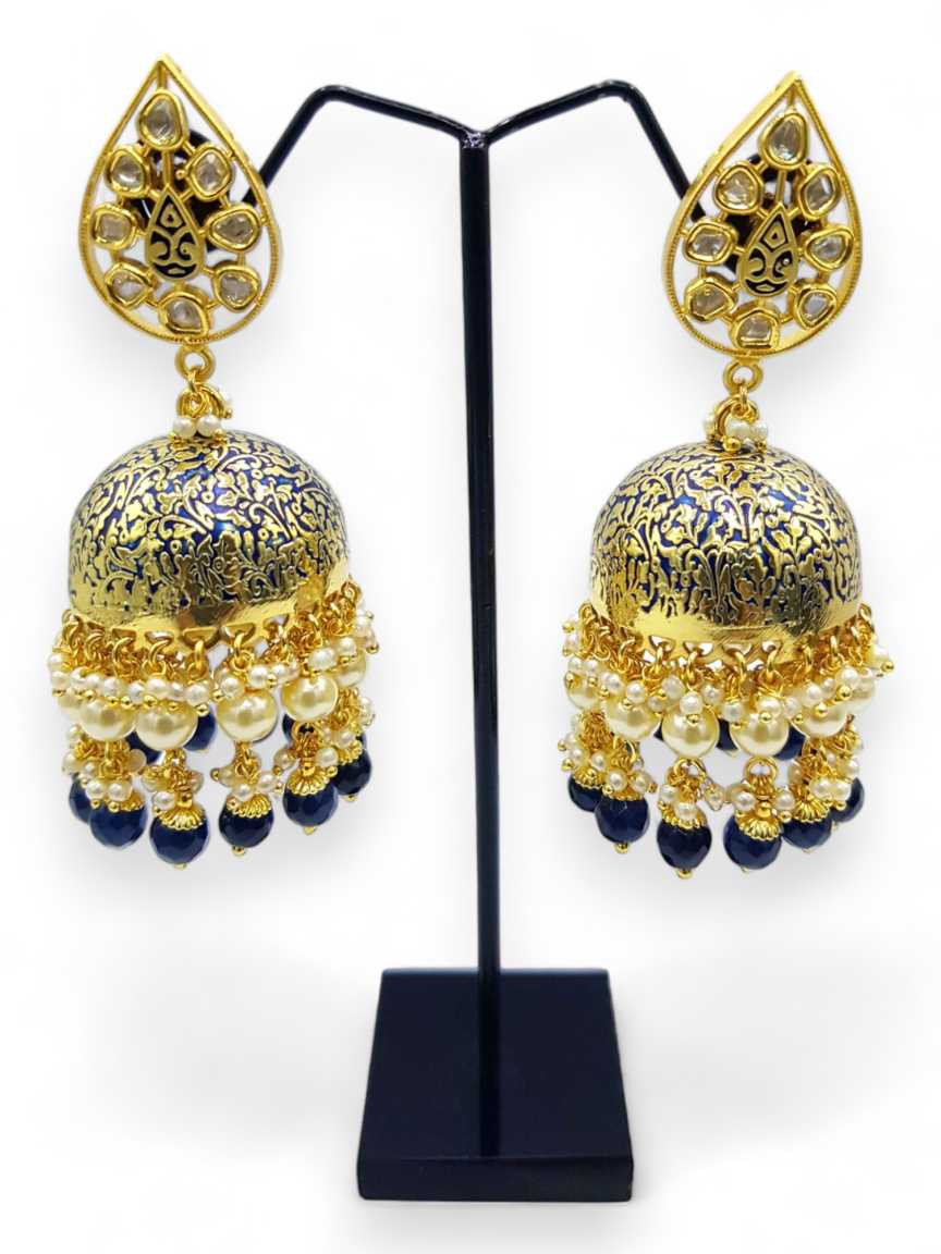 EARRING in VILANDI KUNDAN Style | Design - 21626