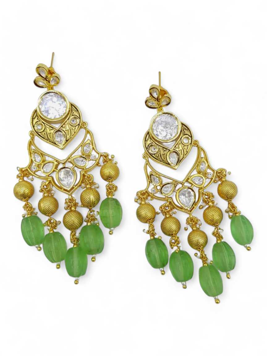 EARRING in VILANDI KUNDAN Style | Design - 21753