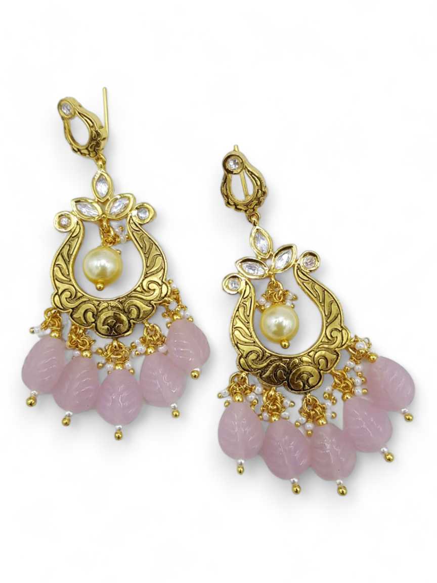 EARRING in VILANDI KUNDAN Style | Design - 21754