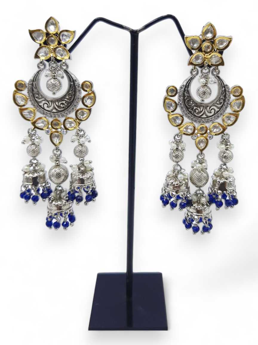 EARRING in VILANDI KUNDAN Style | Design - 21755
