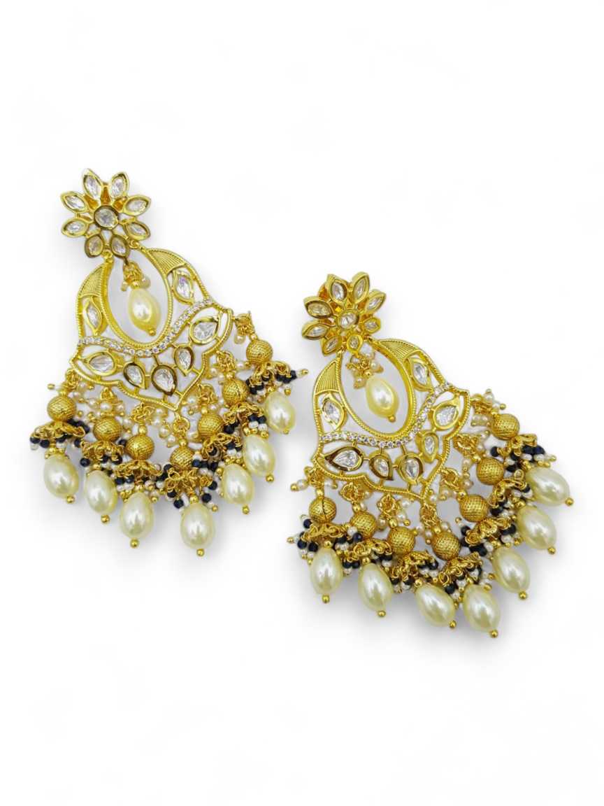 EARRING in VILANDI KUNDAN Style | Design - 21762