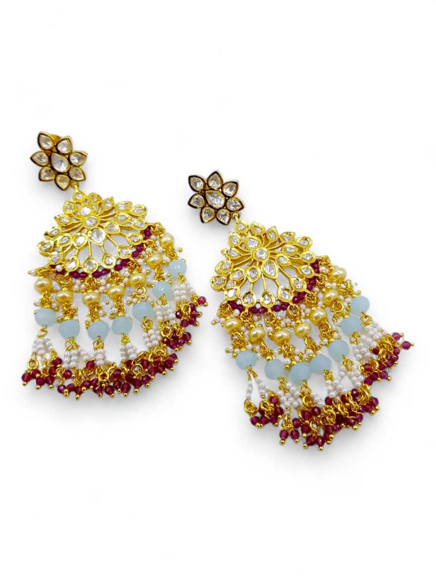 EARRING in VILANDI KUNDAN Style | Design - 21786
